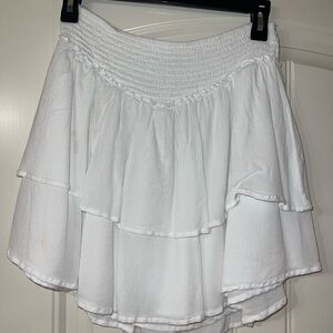 Hollister White Asymmetrical Skirt
